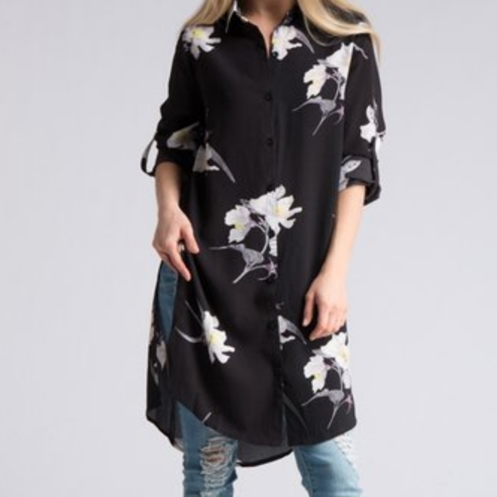 Runway Paris Black S Tunic Shirt Dress